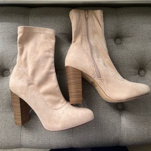 F21 heeled booties